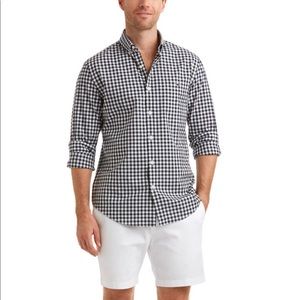 Vineyard Vines Black Gingham Slim Fit Tucker Button Down